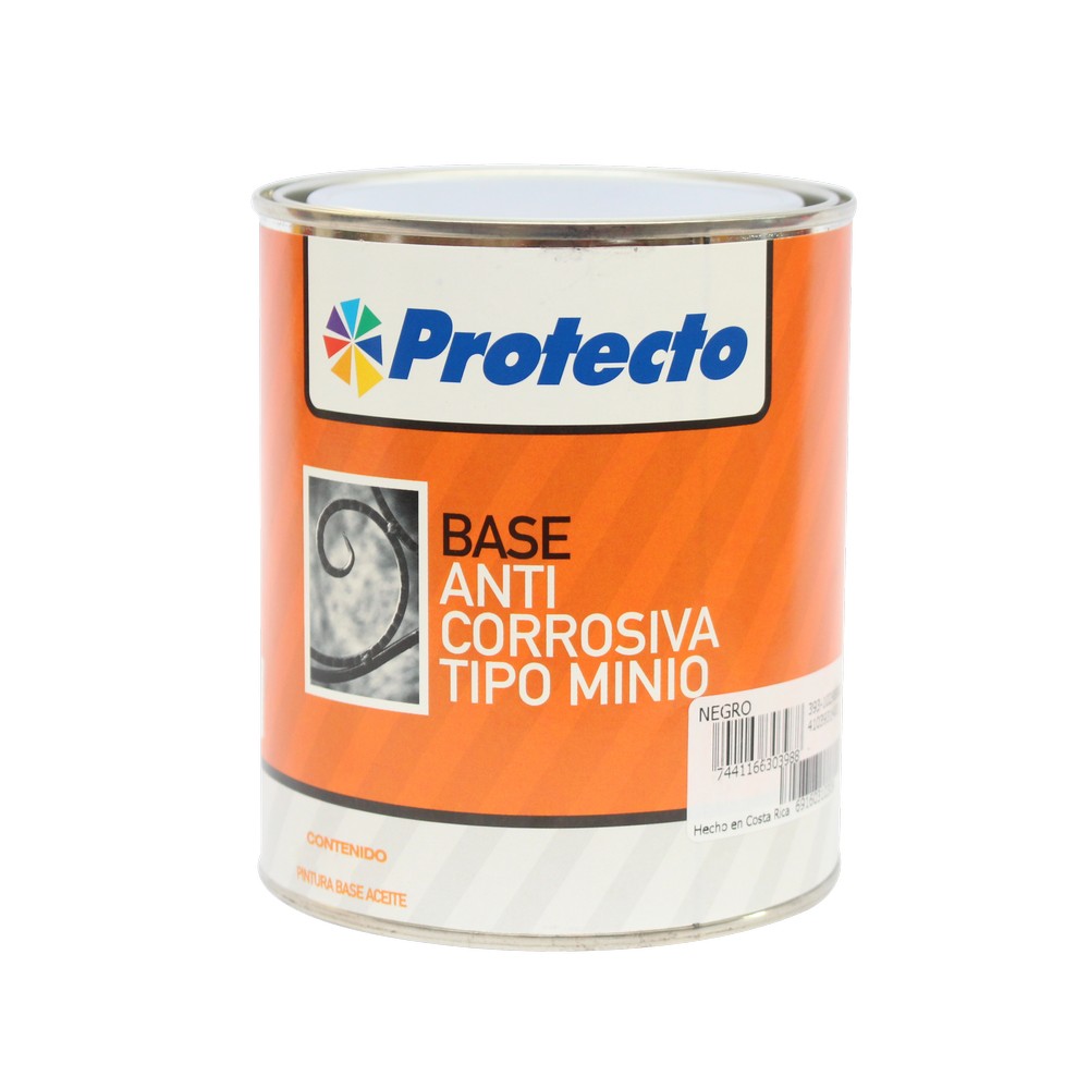 Base anti corrosiva negro mate 1/4 gal protecto 393-1/4