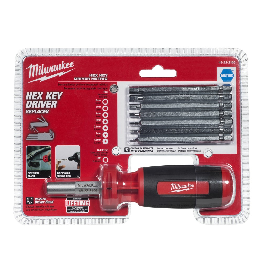 Destornillador 10 en 1 hex 1.5-6mm milwaukee 48222106