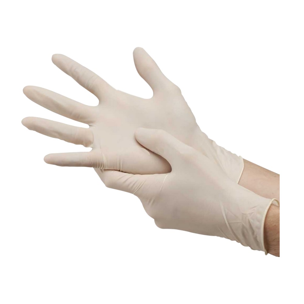  Guantes desechables de nitrilo sintético, talla mediana,  paquete de 100 unidades de guantes médicos libres de látex : Salud y Hogar