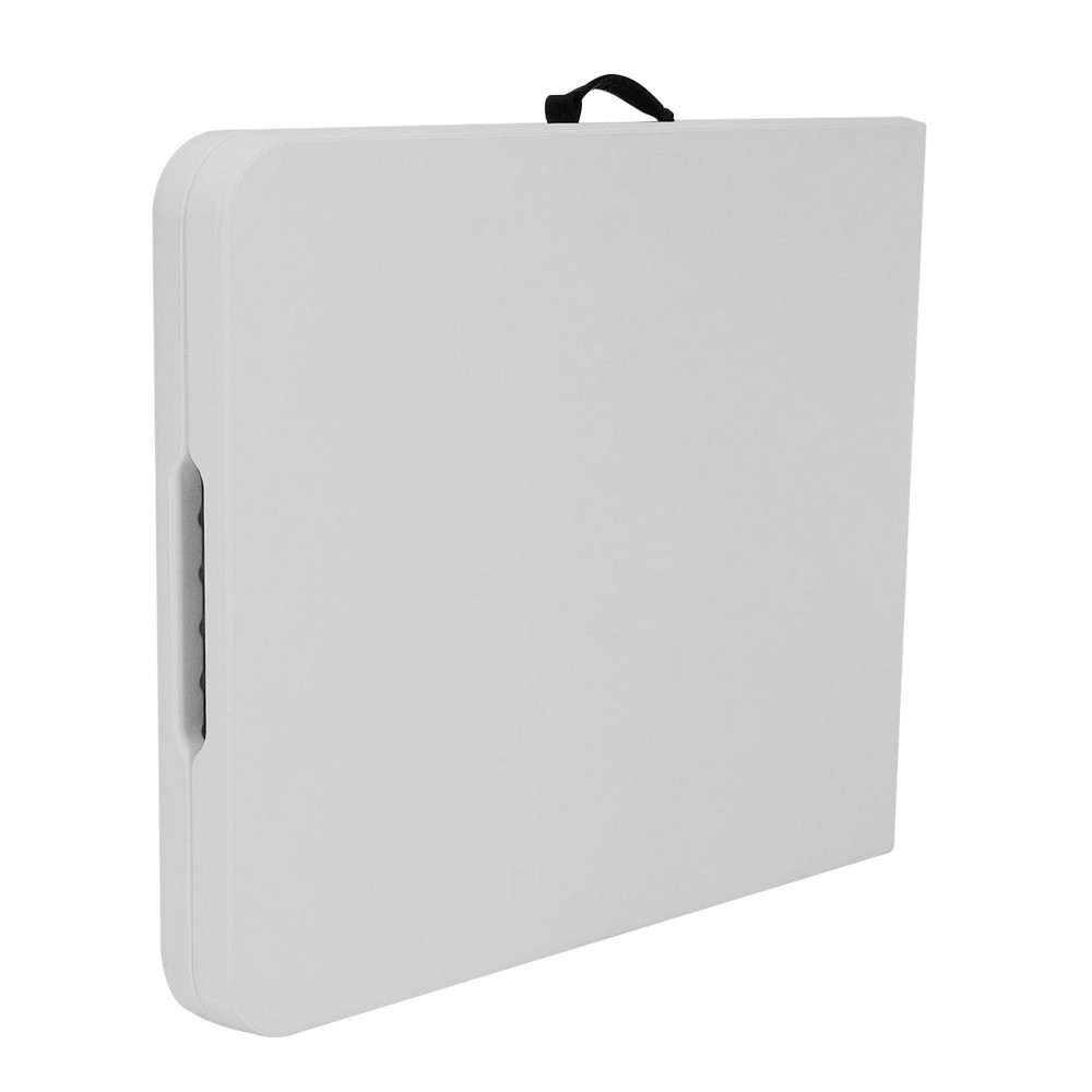 Mesa plastica plegable 8pies blanca rectangular articulada lifetime