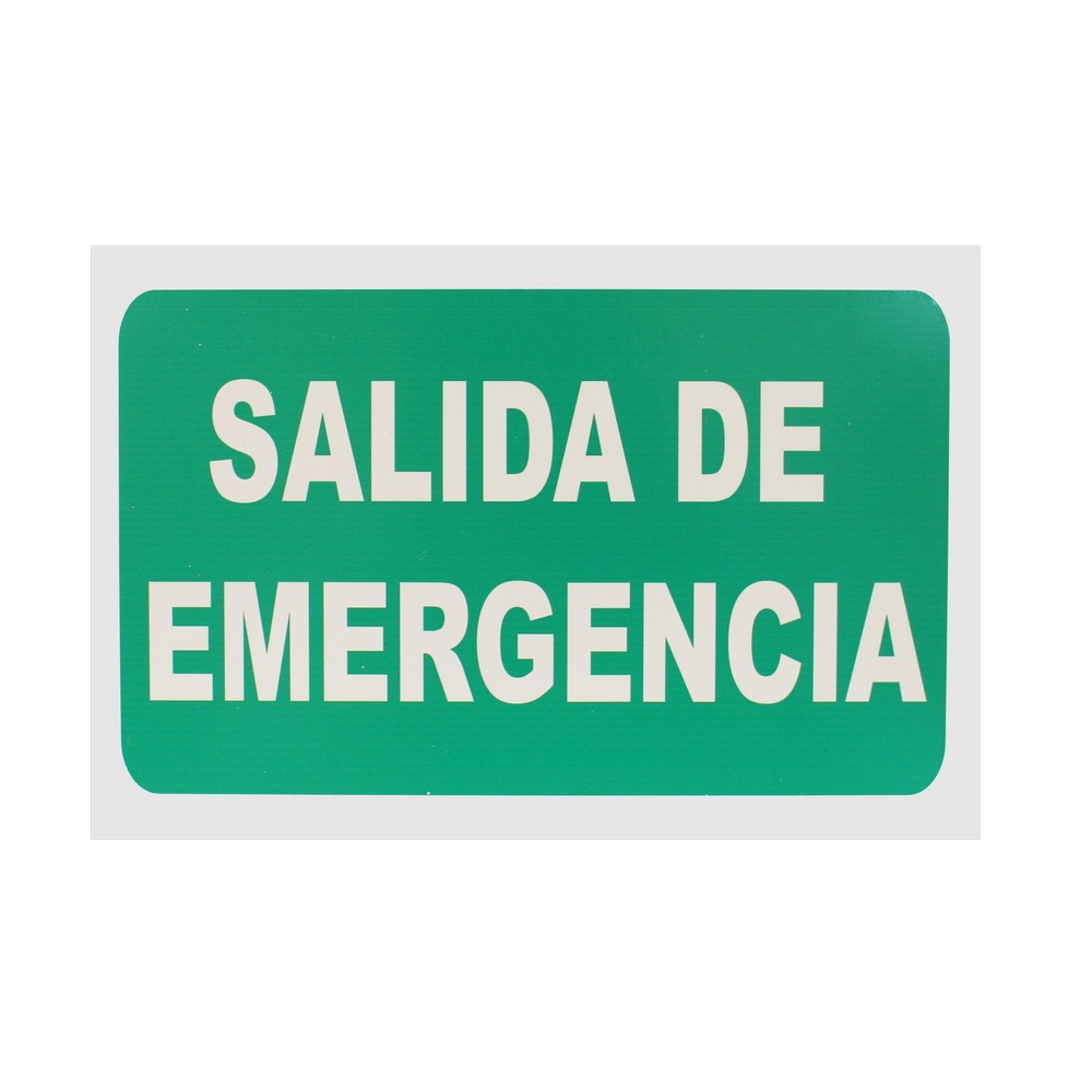 Rótulo salida de emergencia 20 x 30 cm