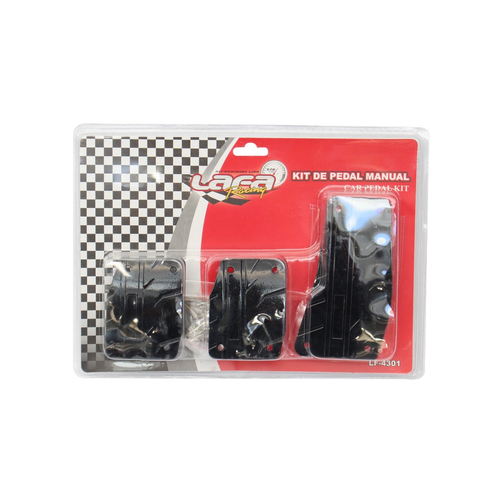 Pedal para carro negro 3 piezas