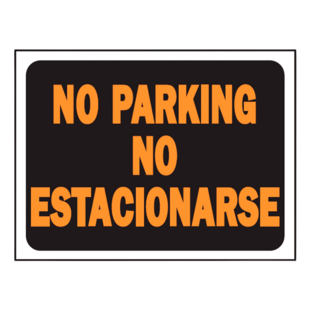 Rotulo sin adhesivo 22 x 30 cm no parking