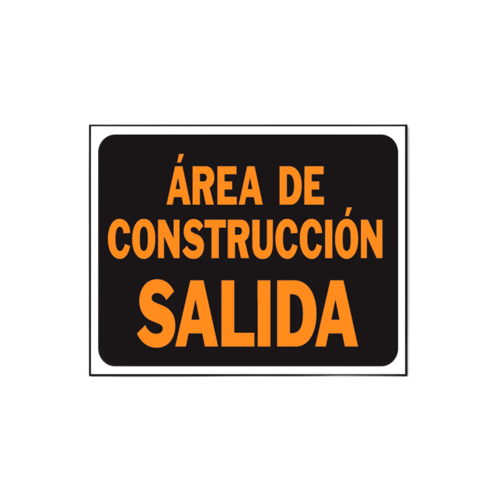 Rotulo area de construccion/entrada