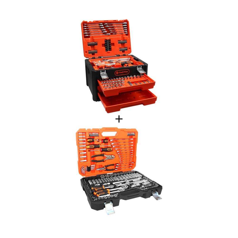Kit - juego de herramientas para mecanico + juego de cubos mixto
