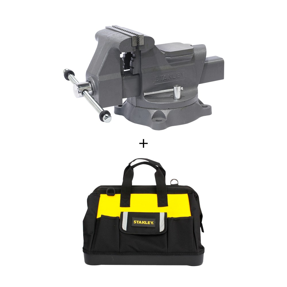 Kit - prensa de banco giratoria + bolso para herramientas gratis