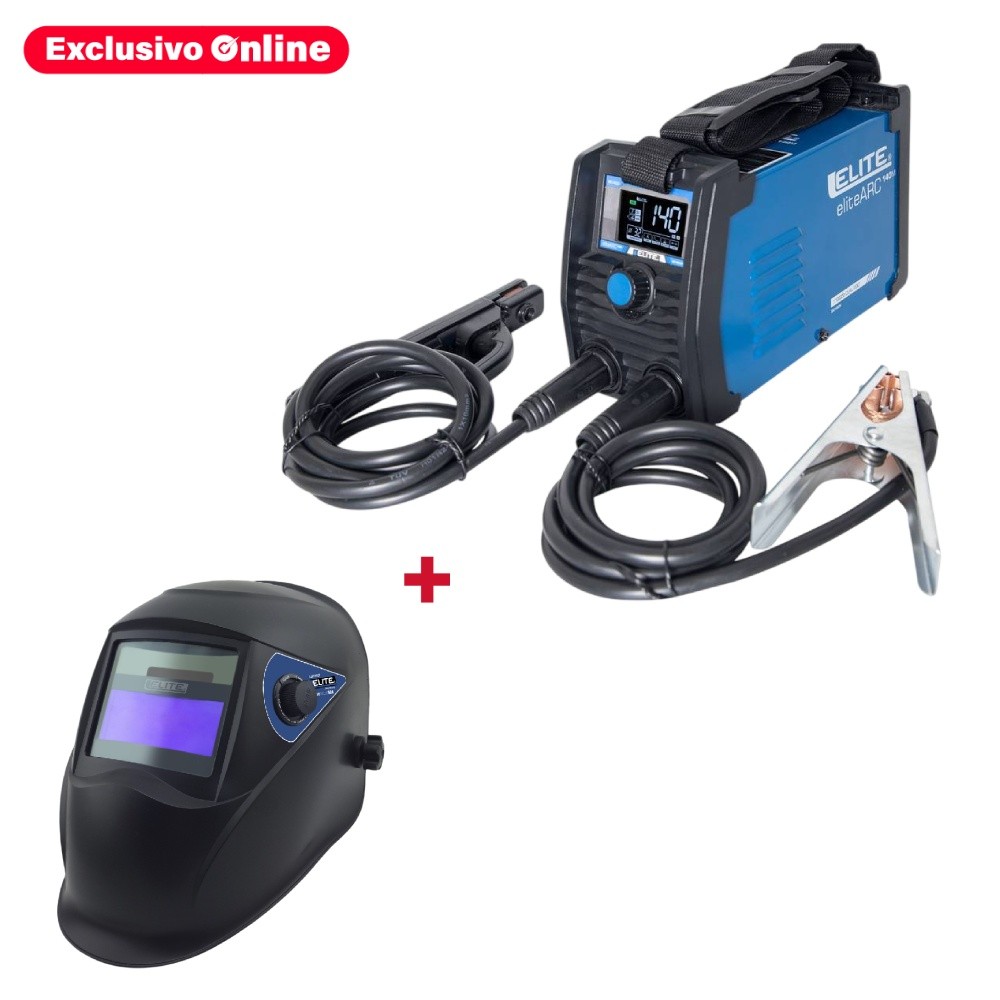 Kit - taladro inverter 140a + careta para soldar