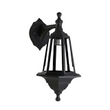 SET DE FAROLES PARA EXTERIOR A LA PARED NEGRO 2 PZAS 1 LUZ