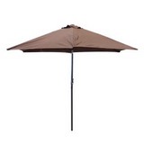 Sombrilla de playa 9 pies cafe metal con manivela