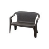 Banca plástica tipo ratán color café