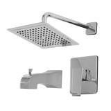 Mezclador para ducha y tina monomando cromado bacci