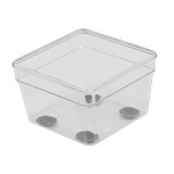 Caja organizadora plastica con antideslizante 3x3x2.2 pulg