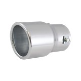 Cola de escape metálica plateada para carro