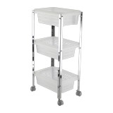 ORGANIZADOR ACERO INOXIDABLE 3 PELDAÑOS BLANCO 2095/200
