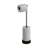 PORTAROLLO DE PAPEL PARA BAÑO AL PISO BASE NEGRA