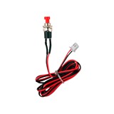 Pulsador rojo para alarma 16a 12v con cables