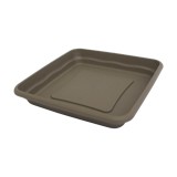 Escurridor plastico cuadrado para maceta gris 29 cm