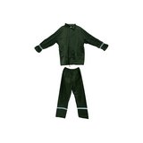 Traje para lluvia 2pzs talla m verde con cinta reflectiva