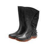 Bota de hule negra con suela roja talla 38