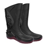 Bota de hule negra con suela roja talla 39