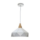 LAMPARA COLGANTE DECORATIVA CON MADERA BLANCA
