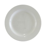Plato de cerámica redondo blanco