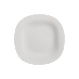 Plato de cerámica hondo cuadrado blanco