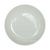 Plato blanco de ceramica para postre 8 pulg