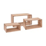 REPISA DE MADERA RECTANGULAR 3 PZAS