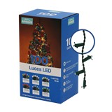 Luces navideñas led 100l azul cable verde