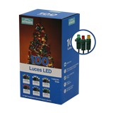 Serie 100 luces led multicolor cable verde l087a