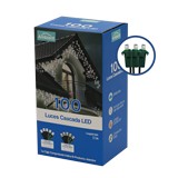 Guía navideña tipo cascada led de 100 luces de luz fría