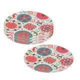 SET DE PLATOS BAMBÚ REDONDOS 4 PZAS