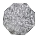 Individual octagonal plástico oro / plata