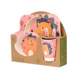 Set de platos de bambú para niños 5 pzas