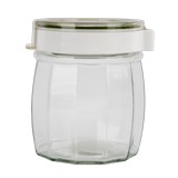 Deposito de vidrio 0.7lt canister con tapa