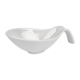 Bowl de melamina 26.5x12.3x8.5cm blanco con agarradero