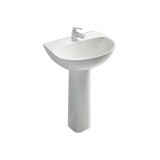 Lavamano con pedestal blanco manantial sin accesorios corona