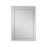Espejo decorativo rectangular plateado