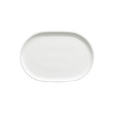 Plato ovalado de cerámica blanco 19 x 13 in