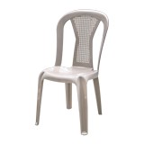 Silla plastica sin brazos beige