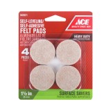 Protector de felpa adhesiva beige 1.1/2 pulg 8 uni