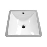 Lavamanos de submontar cuadrado color blanco de 39x40.3 cm