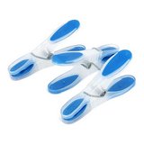 Clip plastico azul para ropa  24 piezas