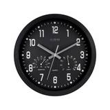 Reloj de pared plastico 12pulg redondo negro