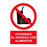 Rótulo prohibido consumir alimentos 20 x 30 cm