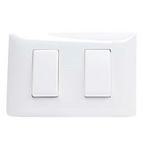 Interruptor doble 1 polo blanco