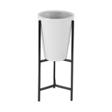MACETA METALICA 25 PULG BLANCA