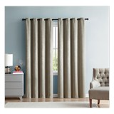 Cortina de tela blackout marco taupe de 132x228 cm