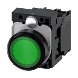 Pulsador luminoso verde led 22 mm 110v